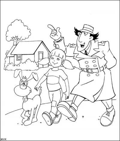 De quelle couleur sont les cheveux de Sophie, la nièce de l'inspecteur Gadget ?