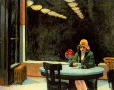 À quel réaliste américain doit-on ce tableau intitulé ''Automate'', en 1927, représentant une femme pensive dans un bar assise regardant son café ?