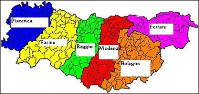 Quel nom porte la région historique d'Italie, qui englobe les six provinces de la photo ?