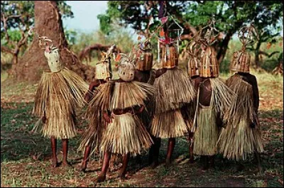 D'après les Mitsogo du Gabon, quel animal fait la navette le long de son cordage pour remonter les âmes des défunts et descendre celles des nouveau-nés jusqu'aux ventres de leurs mères ?