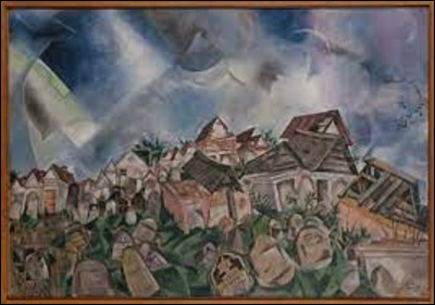 Quel artiste de l'École de Paris a dépeint ce lieu dans une toile intitulée ''Le Cimetière'', en 1917 ?