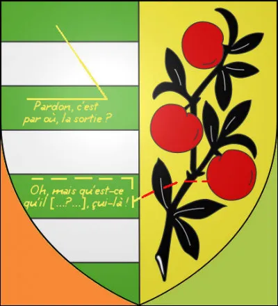 Quand on est dans un blason, on ne peut pas sortir, même par la bande : espèce d'idiot !