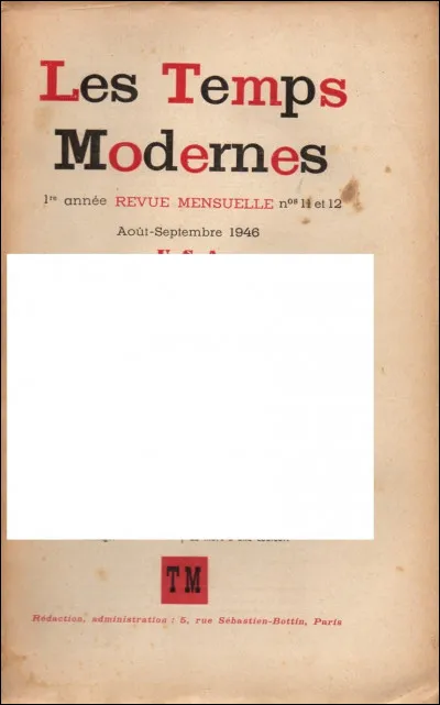 Qui a fondé la revue "Les Temps modernes" ?