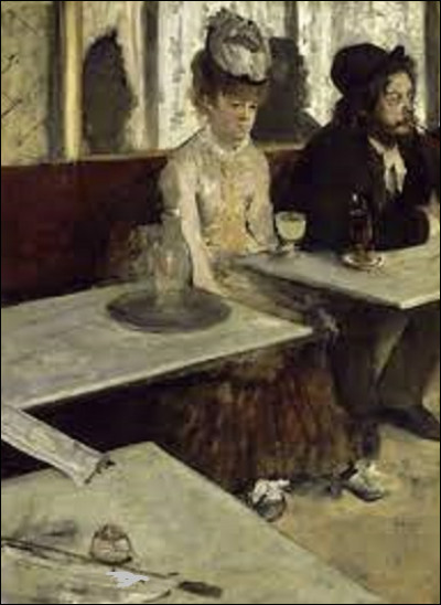 Composée entre 1875 et 1876, quel impressionniste a peint cette toile intitulée ''L'Absinthe'', appelée aussi ''Dans un café'' ?
