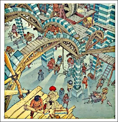 Voici les bâtisseurs d'églises au travail. Dans quel style travaillent-ils exactement ?