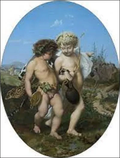 En 1850, quel académique a réalisé cette toile nommée ''Bacchus et l'amour ivre'' ?