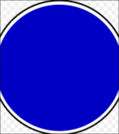 Un panneau rond à fond bleu veut dire :