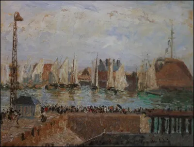 Quel peintre est l'auteur de la toile "Régates dans le port du Havre" ?
