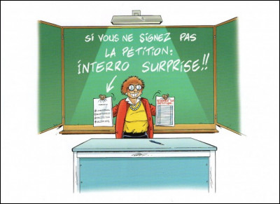 D'après toi, entre un élève et un prof, il y a...