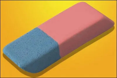 Avec le crayon de bois, si je me trompe je peux effacer avec...