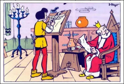 Ce vieux mot du XIIe s. d&eacute;signe la pi&egrave;ce d'ameublement sur lequel est pos&eacute; le parchemin utilis&eacute; par Johan, qui est ... (Compl&eacute;tez !)