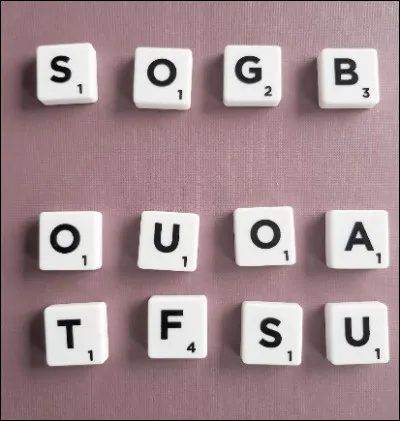 La fillette prit le scrabble du salon et forma des suites de lettres étranges (image).
Qui pouvez-vous innocenter ?
Indice : Il faut former des mots en verticale.