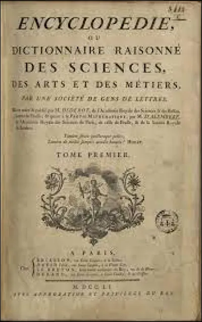 A participé à l'élaboration de l'Encyclopédie :