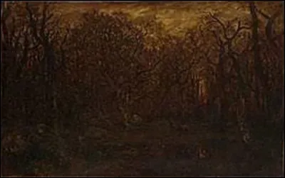 Vers 1846, quel artiste, de l'école de Barbizon, a exécuté cette toile intitulée ''La Forêt en hiver au coucher du soleil'' ?