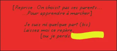 Et le mot de la fin...