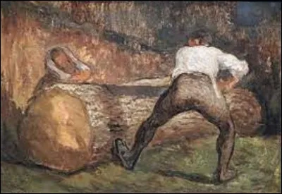 Quel membre de l'école de Barbizon a exécuté cette toile intitulée ''Les Bûcherons'', vers 1855 ?