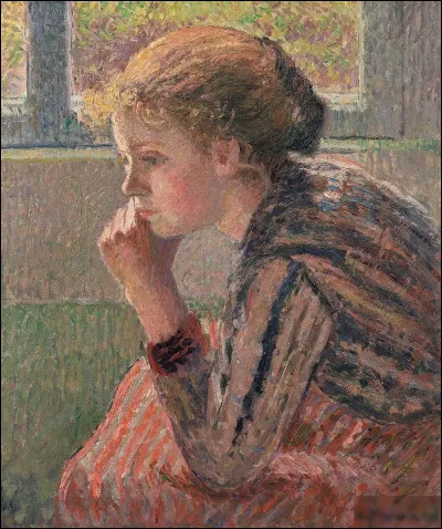 Quel peintre est l'auteur du tableau "Tête de jeune fille de profil (La Pensive)" ?