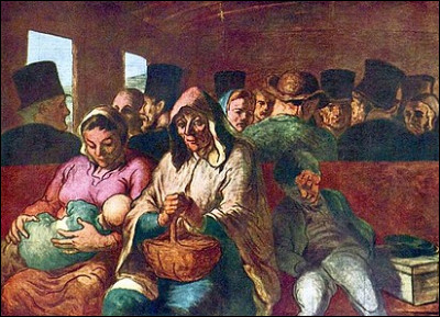 Qui a peint en 1864 ce tableau intitulé "Le Wagon de troisième classe" ?