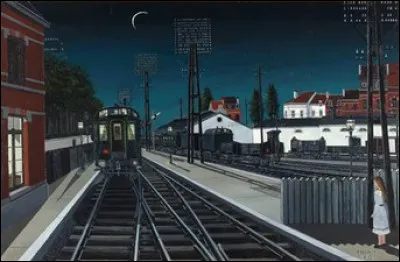 Qui a peint ce tableau intitulé "Train du soir" en 1947 ?