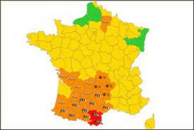 Quelle est la couleur par laquelle Météo-France signale un phénomène de grande vigilance ?