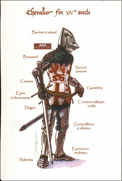 Mode (2) > Quelle est cette pi&egrave;ce d'armement prot&eacute;geant le cou et le haut des &eacute;paules ?