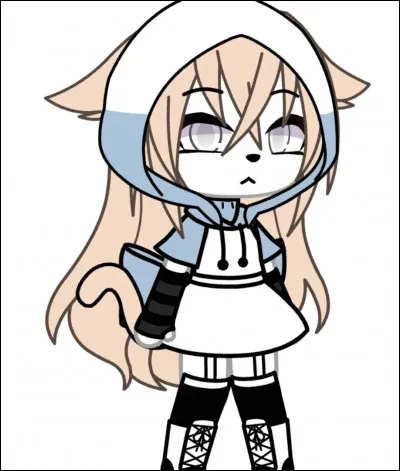 De quelle couleur est sa jupe ?