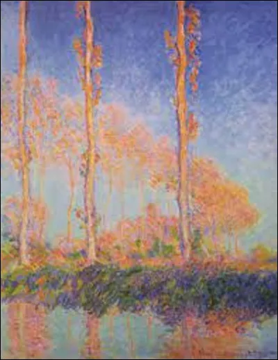 En 1891, quel impressionniste a exécuté cette toile nommée ''Les Peupliers, trois arbres roses, automne'' ?