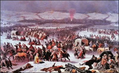 La bataille de la Bérézina qui a lieu du 26 au 29 novembre 1812 est une victoire stratégique de Napoléon 1er sur les troupes russes du général en chef Koutousov.