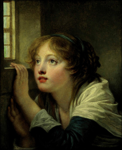Quel peintre français du XVIIIe a réalisé "Jeune fille à la fenêtre" ?