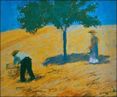 Datant de 1907, ''Arbre dans un champ de blé'' est une toile expressionniste. De ces trois membres, lequel a réalisé ce tableau ?
