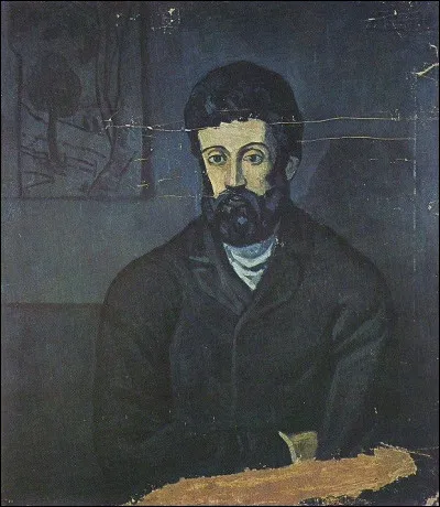 Quel peintre européen du début XXe a réalisé "Homme en bleu" ?