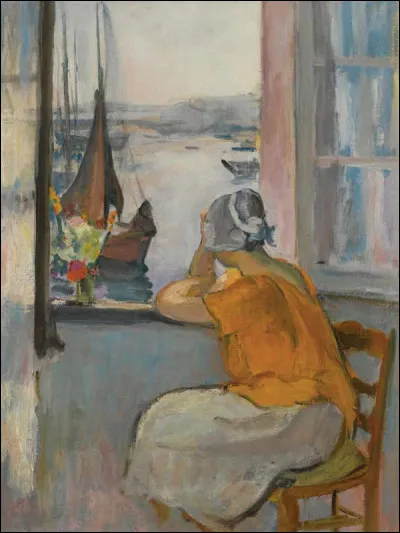 "Jeune femme assise devant la fenêtre" est l'&oelig;uvre de quel peintre ?