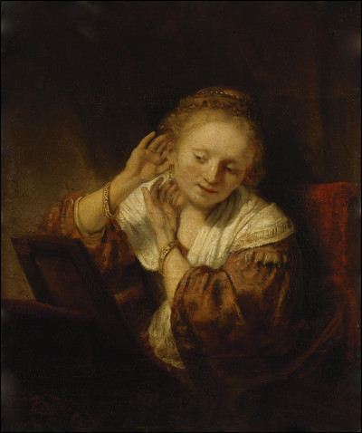 Quel peintre hollandais du XVIIe a réalisé "Jeune femme aux boucles d'oreille" ?