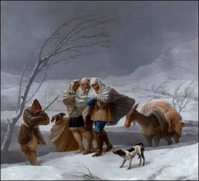 Quel peintre et graveur espagnol a réalisé le tableau ''La tempête de neige'' ?