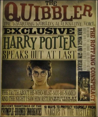 Dans "Harry Potter et la Coupe de feu", que dit Rita Skeeter dans son interview sur Harry Potter ?