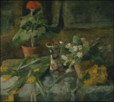 Qui a peint "Nature morte au géranium" ?