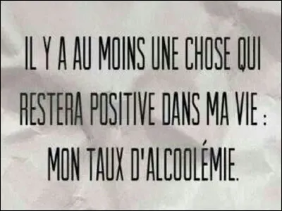 On a une alcoolémie positive à partir de combien de grammes par litre de sang ?