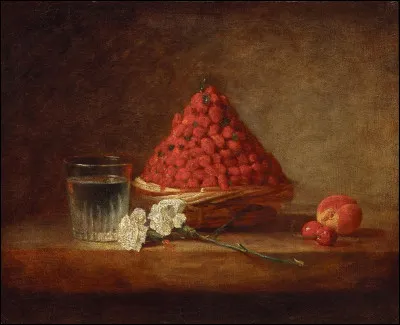Qui a peint ce tableau intitulé "Le Panier de fraises des bois" ?