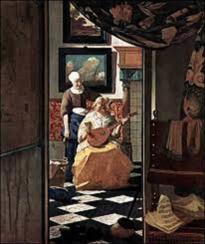 On commence cette série en cherchant un baroque. De ces 3 peintres, lequel a réalisé cette toile intitulée ''La Lettre d'amour'', entre 1669 et 1670 ?