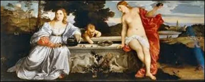 Datant de 1514, quel peintre italien de la Renaissance a exécuté ce tableau nommé ''Amour sacré et Amour profane'' ?