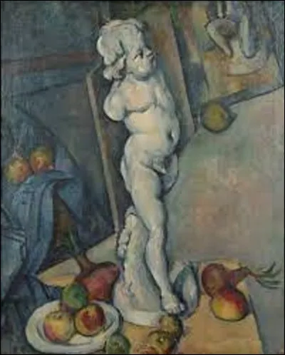 Vers 1895, quel impressionniste a réalisé ce tableau nommé ''Nature morte avec amour en plâtre'' ?