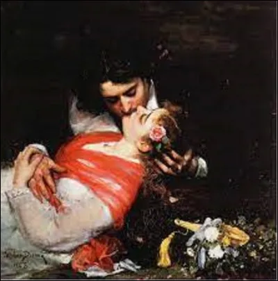 Quel portraitiste qui s'est ici représenté en train d'embrasser son épouse, dans ce tableau nommé ''Le Baiser'', en 1868 ?