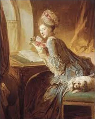 Quel rococo a réalisé le portrait de cette femme dans sa peinture nommée ''La Lettre d'amour'', vers 1775 ?