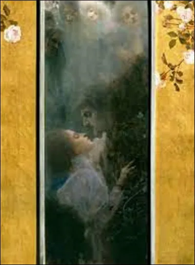 Huile sur toile réalisée en 1905, ''L'Amour'' est un tableau d'un artiste symbolique. Qui en est l'auteur ?