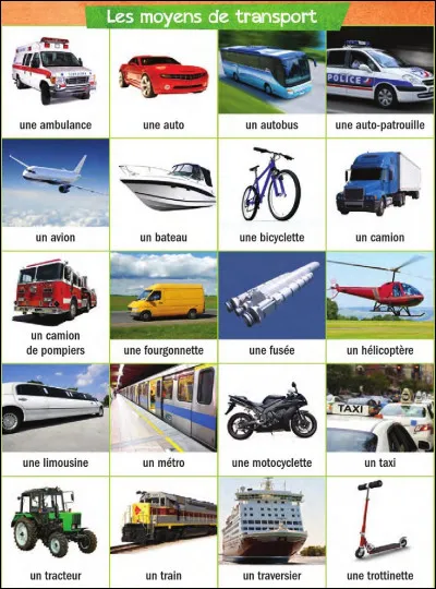 Quel moyen de transport utilises-tu le plus ?