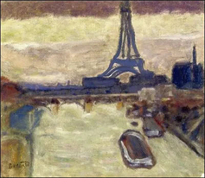 Qui est l'auteur de ce petit format intitulé 'La Tour Eiffel et la Seine " peint en 1906 ?