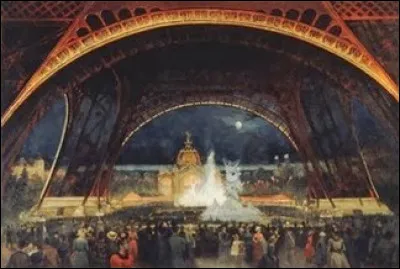 Quel est l'auteur de cette toile intitulée "Fête de nuit à lExposition universelle'' de 1889 ?