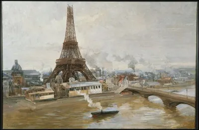 Qui a peint cette toile intitulée " 	La tour Eiffel vue de la Seine" ?