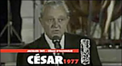 En 1977, il reçoit un César du cinéma pour l'ensemble de son œuvre. Quel message fait-il passer dans son discours de remerciement ?