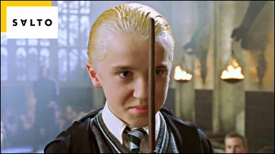 Une fois à Poudlard, qui est le blond qui vient parler à Harry ?